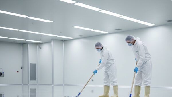 Aplicación de recubrimiento epóxico alimentario en piso de industria alimentaria en México