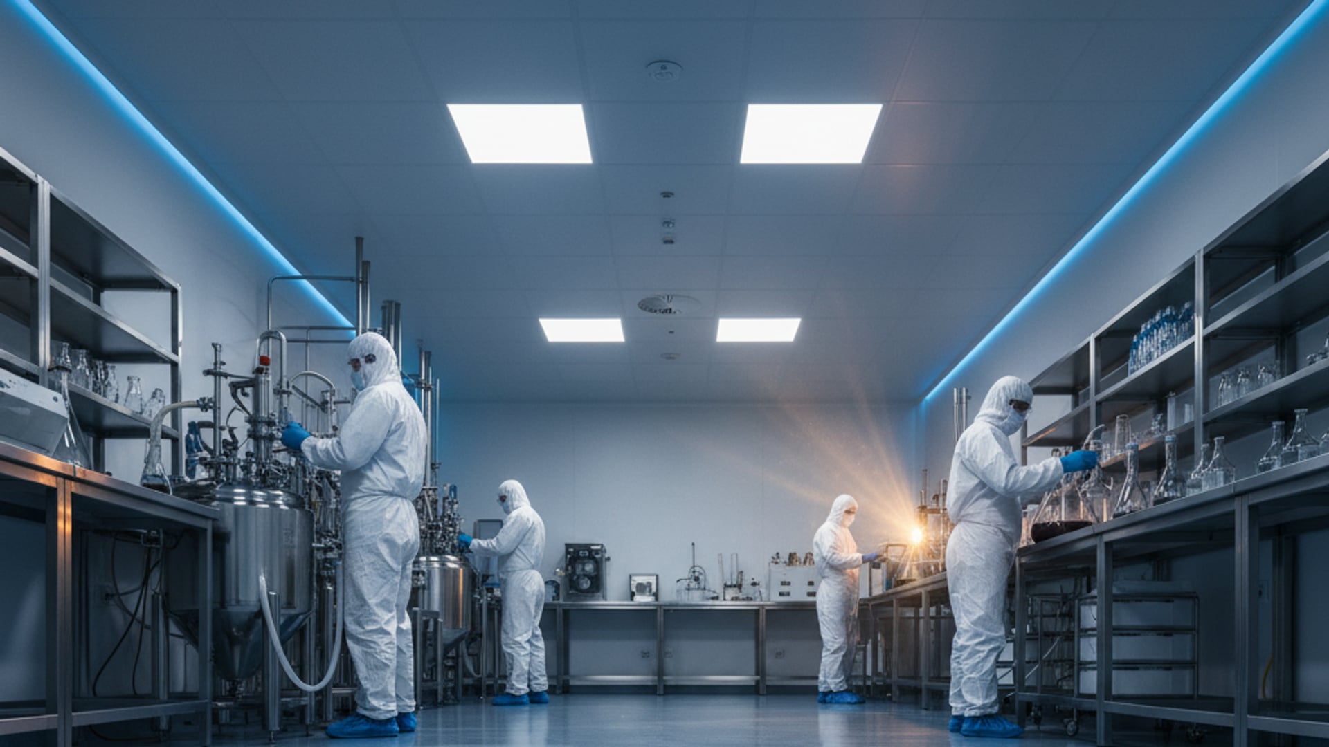 Aplicación de recubrimientos epóxicos resistentes en piso industrial farmacéutico
