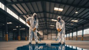 resina epóxica poliuretano pisos — Aplicación de resina epóxica poliuretano para pisos industriales en México
