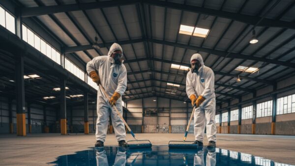 resina epóxica poliuretano pisos — Aplicación de resina epóxica poliuretano para pisos industriales en México
